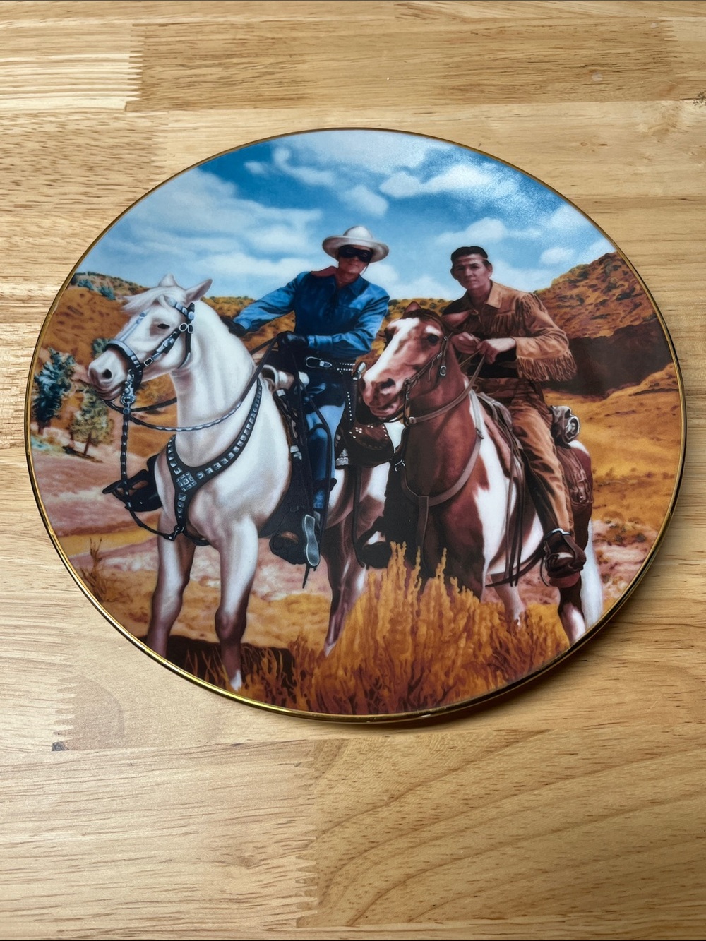 Vintage 1990 The Lone Ranger and Tonto Collector Plate - Hamilton Collection